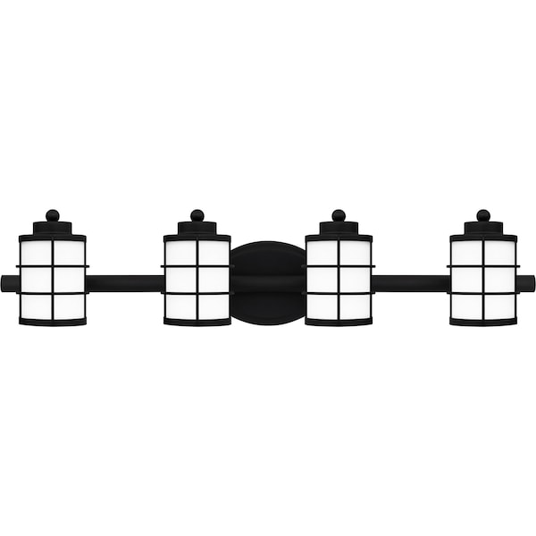 Quoizel Hazlett Bath 4 Lights Matte Black HZT8631MBK - main